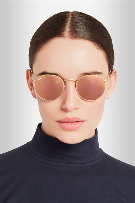 round gold mettal sunglasses|round metal sunglasses ray ban.